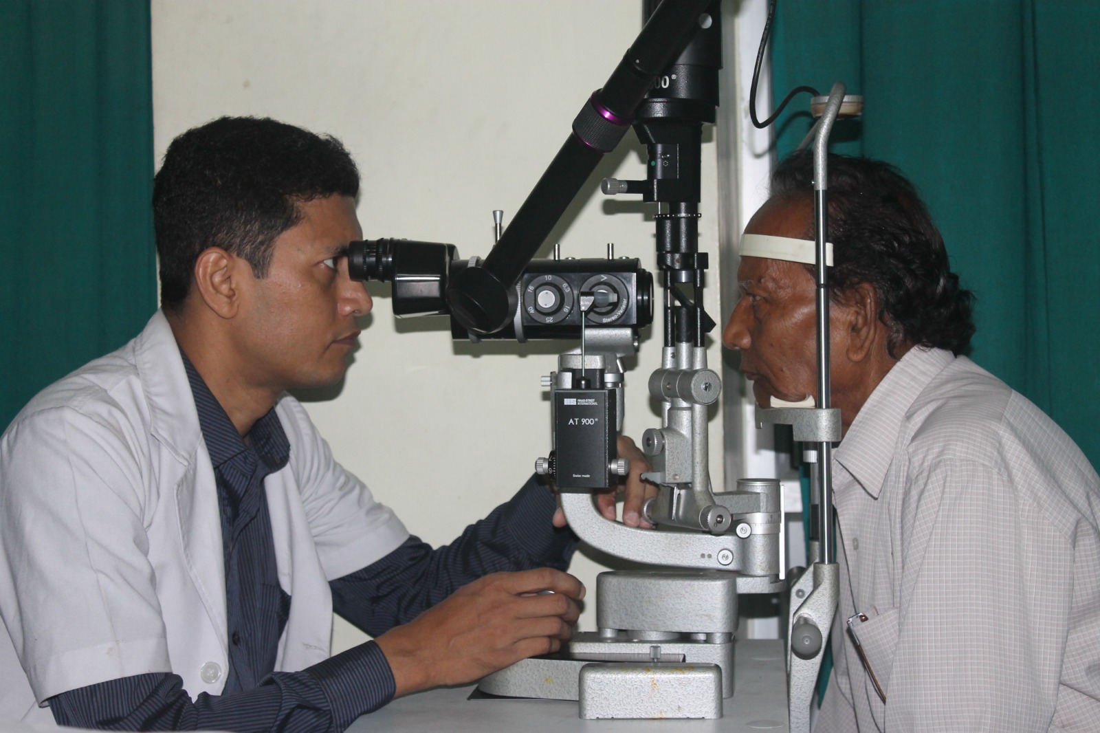 Eye checkup in clinic